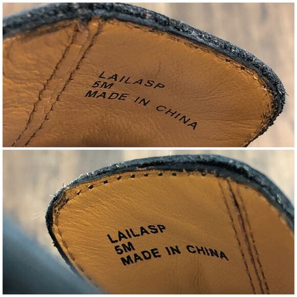 Joie Nappa Leather Loafer Moc Toe Gold Bit Detail Preppy "Laila" Size 5 Black - Picture 12 of 12